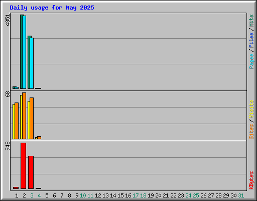 Daily usage for May 2025